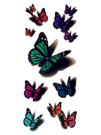 Tatouage Ephemere Papillon Vert