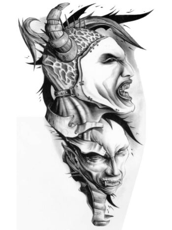 Tatouage Temporaire Démons Barbares