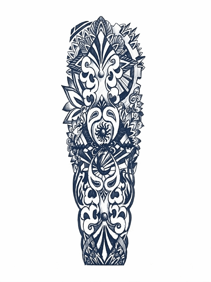 Tatouage Temporaire Totem Bleu