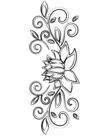 Tatouage Temporaire Lotus Ornemental