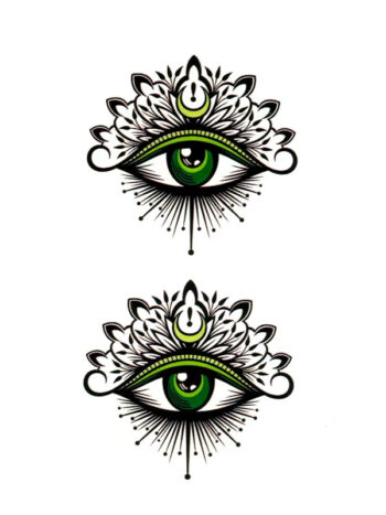 Tatouage Temporaire Oeil Vert