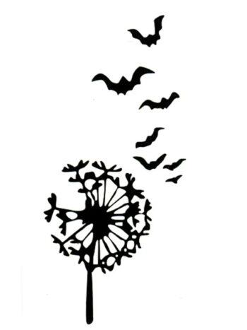 Tatouage Ephemere Pissenlit Chauve-Souris