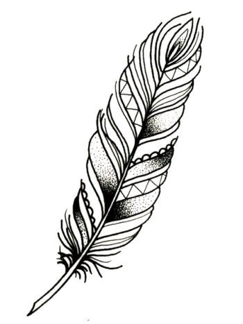 Tatouage Temporaire Plume Indien