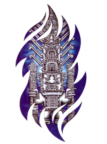 Tatouage Temporaire Totem Précolombien