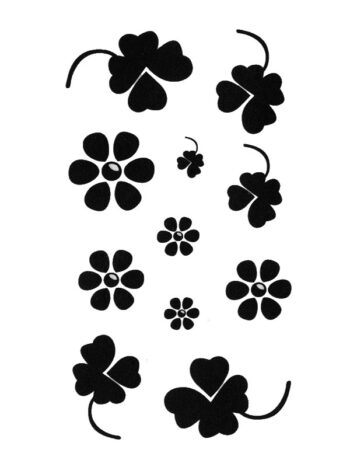 Tatouage Temporaire Trèfles Noirs