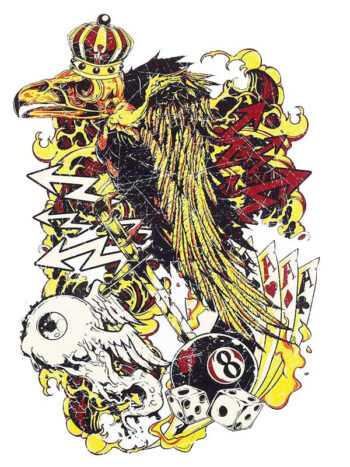 Tattoo-Forest: Tatouage Temporaire Aigle Couronne Cartes