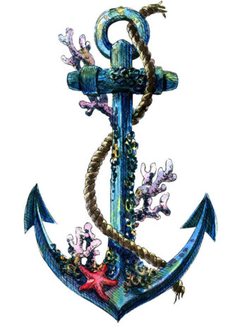 Tattoo-Forest: Tatouage Temporaire Ancre Maritime Ocean