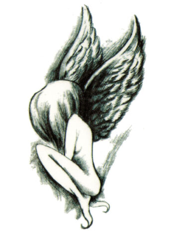 Tattoo-Forest: Tatouage Temporaire Ange Triste Aile