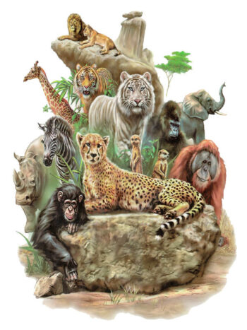 Tattoo-Forest: Tatouage Temporaire Animaux Sauvages Savana