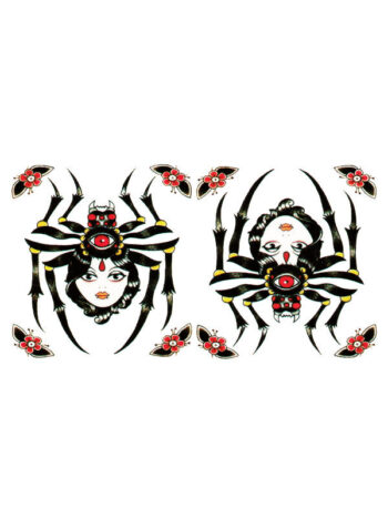 Tattoo-Forest: Tatouage Temporaire AraignéE Femme Oeil
