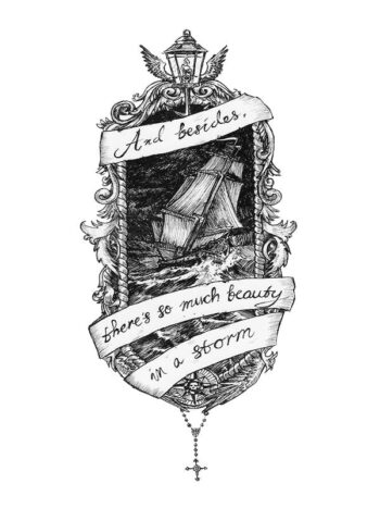 Tattoo-Forest: Tatouage Temporaire Bateau Storm Vintage