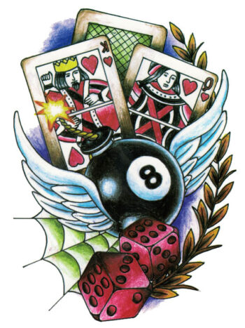 Tattoo-Forest: Tatouage Temporaire Cartes Des Jeux Des