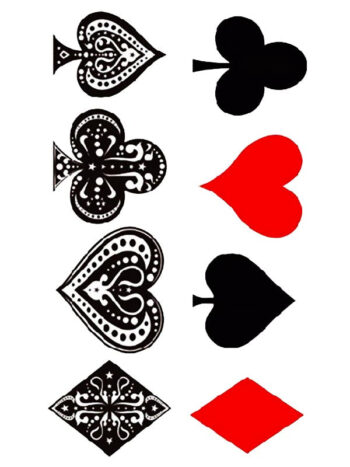 Tattoo-Forest: Tatouage Temporaire Cartes Jeu Symboles