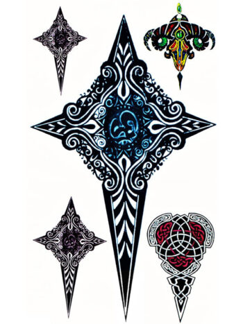 Tattoo-Forest: Tatouage Temporaire Celtique Tribal Symbole