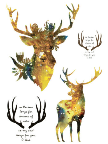 Tattoo-Forest: Tatouage Temporaire Cerf Aquarelle Symbole