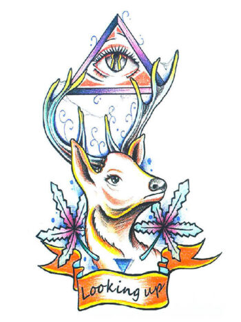 Tattoo-Forest: Tatouage Temporaire Cerf Oeil Symbolique