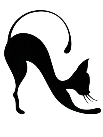 Tattoo-Forest: Tatouage Temporaire Chat Noir Silhouette