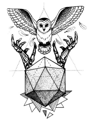 Tattoo-Forest: Tatouage Temporaire Chouette Squelette GeoméTrique