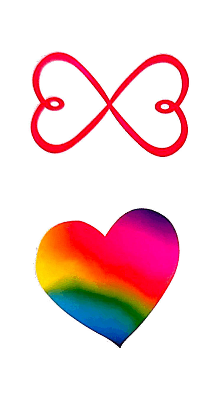 Tattoo-Forest: Tatouage Temporaire Coeur Infini Arcenciel