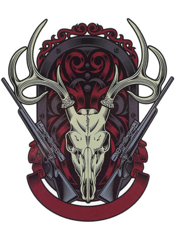 Tattoo-Forest: Tatouage Temporaire Crane Cerf Chasse