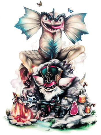 Tattoo-Forest: Tatouage Temporaire Creature Fantasy Guerrier