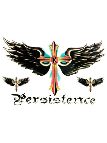 Tattoo-Forest: Tatouage Temporaire Croix Ailes Persistence
