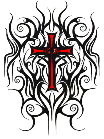 Tattoo-Forest: Tatouage Temporaire Croix Tribal Oeil