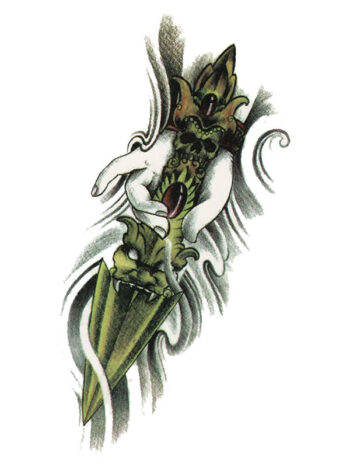 Tattoo-Forest: Tatouage Temporaire Dague DéMon Main