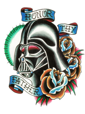 Tattoo-Forest: Tatouage Temporaire Dark Vador Oldschool