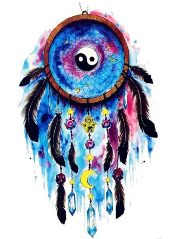 Tattoo-Forest: Tatouage Temporaire Dreamcatcher Yin Yang Hamsa