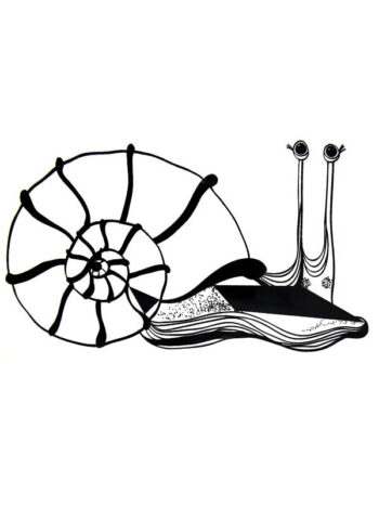 Tattoo-Forest: Tatouage Temporaire Escargot Dessin Noir