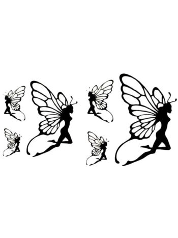 Tattoo-Forest: Tatouage Temporaire Fee Silhouette Papillon