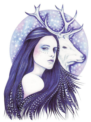 Tattoo-Forest: Tatouage Temporaire Femme Cerf Magique