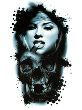 Tattoo-Forest: Tatouage Temporaire Femme Crane