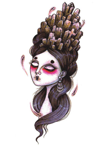 Tattoo-Forest: Tatouage Temporaire Femme Gothique Cimetiere