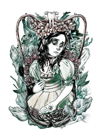 Tattoo-Forest: Tatouage Temporaire Femme Gothique Illustration