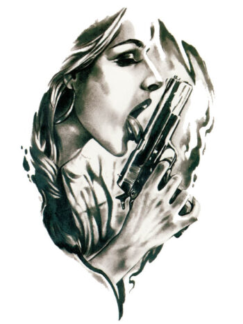 Tattoo-Forest: Tatouage Temporaire Femme Gun Sexy
