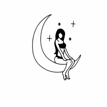 Tattoo-Forest: Tatouage Temporaire Femme Lune Etoiles