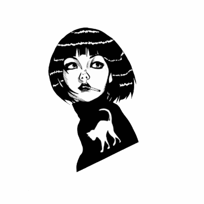 Tattoo-Forest: Tatouage Temporaire Femme Noir Chat