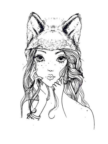 Tattoo-Forest: Tatouage Temporaire Femme Renard Dessin