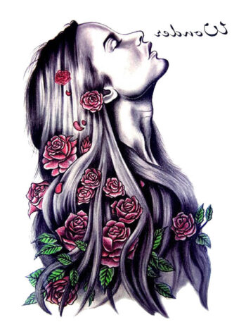 Tattoo-Forest: Tatouage Temporaire Femme Roses Romantique