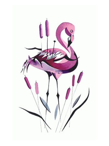 Tattoo-Forest: Tatouage Temporaire Flamant Rose Aquarelle