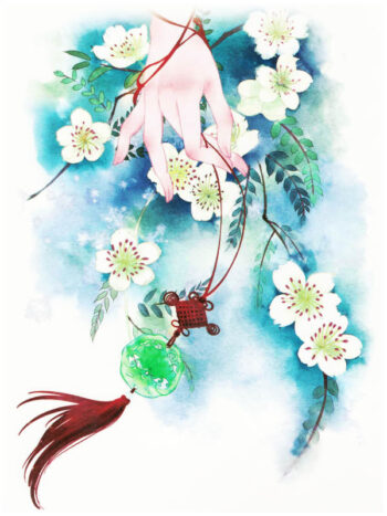 Tattoo-Forest: Tatouage Temporaire Fleur Jade Calligraphie