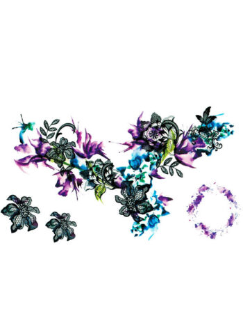 Tattoo-Forest: Tatouage Temporaire Fleur Mandala Aquarelle