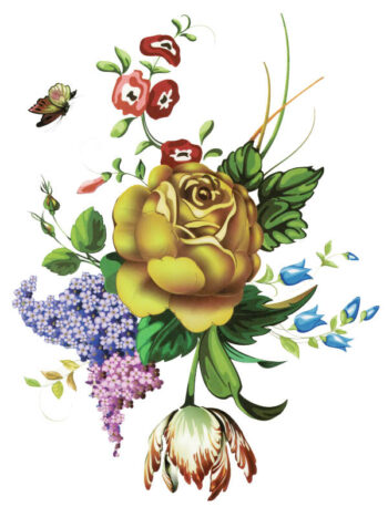 Tattoo-Forest: Tatouage Temporaire Fleur Rose Nature