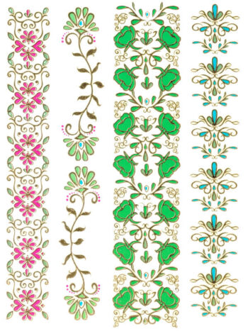 Tattoo-Forest: Tatouage Temporaire Fleurs Arabesques Bracelet