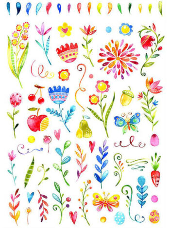 Tattoo-Forest: Tatouage Temporaire Fleurs Coloré Nature