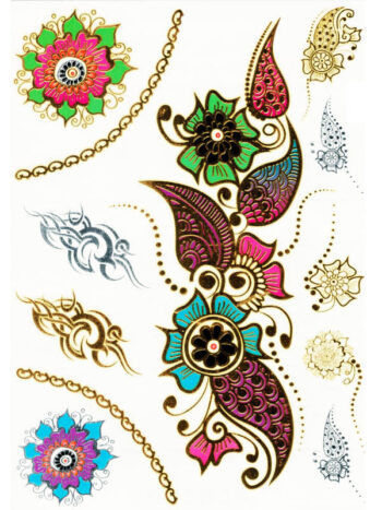 Tattoo-Forest: Tatouage Temporaire Fleurs Mandalas Ethnique