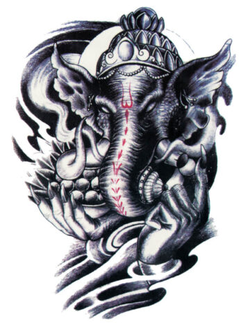 Tattoo-Forest: Tatouage Temporaire Ganesha Divinite Elephant