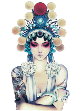 Tattoo-Forest: Tatouage Temporaire Geisha Art Asiatique